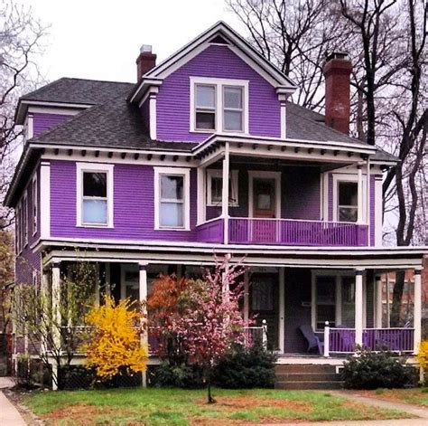 purple house exterior designs